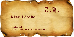Witz Mónika névjegykártya